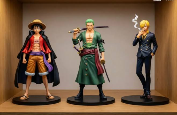 Bộ mô hình anime 3 nhân vật bằng PVC cao cấp, thiết kế đẹp mắt, thích hợp trưng bày, sưu tầm hoặc làm quà tặng.