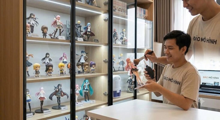 Hướng dẫn cách vệ sinh và bảo quản mô hình anime bằng cọ mềm trong tủ kính